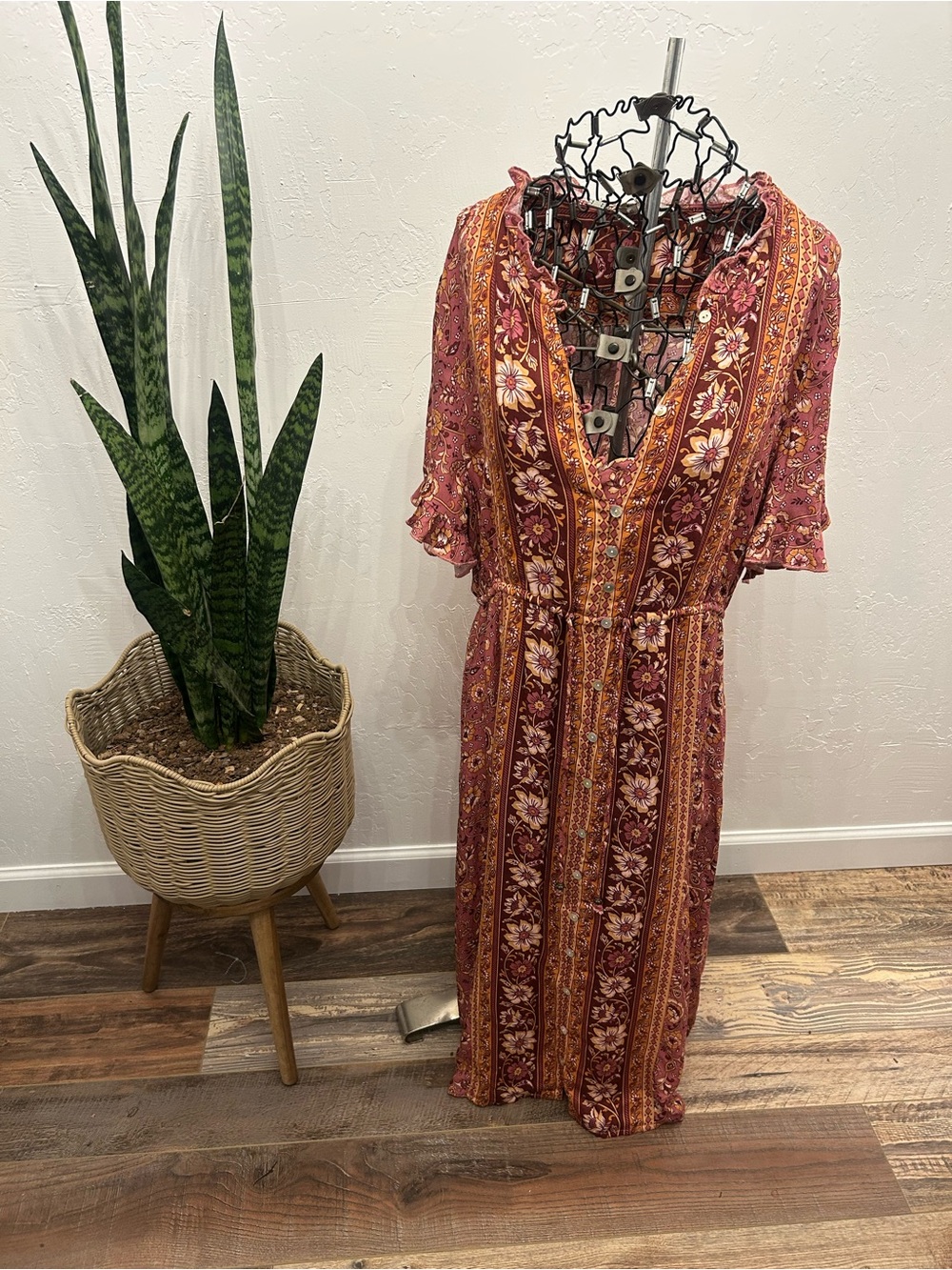 Arnhem Esmee Sundress Maple Floral Boho Midi Dress‎ NWT Size 12